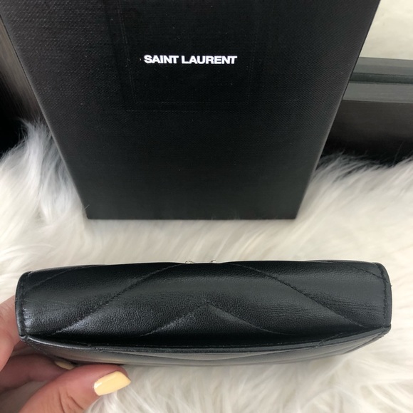 SOLD YSL Saint Laurent quilted loulou leather wallet - Picture 5 of 14